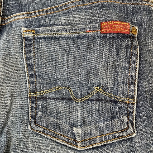 7 for All Mankind medium wash bootcut jeans. Button fly. Like new! - Picture 3 of 4
